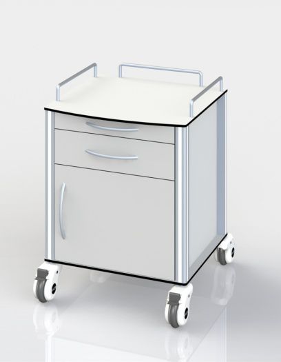 Bed Side Locker – Hospital Bedside Cabinet with Drawer and Wheels