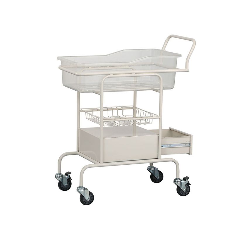 Pediatric Bed – Newborn Baby Bassinet with Trolley and Storage